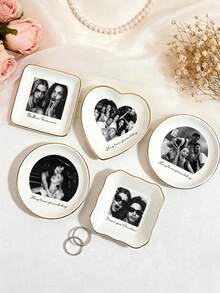 Personalized Jewelry Tray, Custom Ring Tray, Personalized Birthday Jewelry Tray, Custom Ceramic Ring Tray, Custom Jewelry Tray, - Multicolor - View 3
