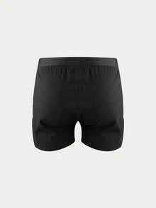 Norcotton Herren 100% Baumwolle Knopfleiste Loungehose 4er Pack Locker Mittlere Taille Home Shorts Große Größen Lässige Schlafanzughose - Schwarz - Übersicht 3