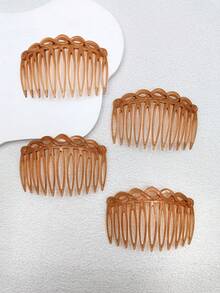 4/12pcs Women's 23-Teeth Plastic Hair Comb Set Suitable For Daily Hair Styling And Wearing - Multicolor - View 9