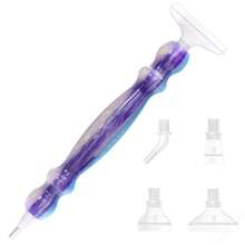Bolígrafo de pintura de diamantes de resina 5D DIY con puntas de rosca, bolígrafo de arte de diamantes con puntas multifuncionales de plástico, herramientas de pintura de diamantes para arte de diamantes DIY - Ver 8