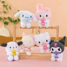 SANRIO 1pc Series Plush Doll Plush Hanging Ornament Bag Accessory Car Hanging Pendant Holiday Gift - Multicolor - View 1