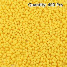400 pièces de perles acryliques de couleur mélangée en forme de cacahuète avec trou, matériel pour la fabrication de bijoux DIY, collier, bracelet, accessoires perlés faits main - Perles de cacahuètes colorées à faire soi-même - Voir 23