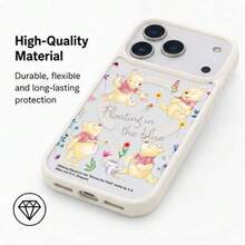 1pc Disney Winnie The Pooh Acrylic Magnetic Phone Case, Cute & Adorable, Anime Cartoon Design, Wireless Charging Compatible, Unisex Protective Shell Compatible With Iphone 17/17 Pro/17 Pro Max/17/16/15/14/13/12 Series - White - View 7