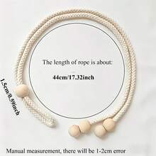 2/4pcs Wooden Bead Curtain Tiebacks, Adjustable Tension, Suitable For Living Room, Bedroom, Office, Outdoor And Other Curtain Tiebacks, Simple And Elegant, Beautiful And Fashionable Curtain Accessories - Curtain Tiebacks - View 7