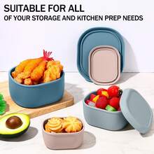 Sealed Fresh-Keeping Lunch Box, Lightweight Fruit Box, Microwave- Silicone Bowl, 200ml/300ml/600ml, Personalized Custom Name And Pattern - Multicolor - View 8