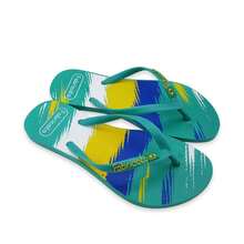 FABRICATA Kit Of 6 Pairs Of Women's Slim Flat Flip-Flops, Comfortable And Lightweight, With Brazil Flag Design F06 - ASSORTED COLORS - View 7