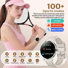 New Luxury Fashion Smart Watch For Women, 1.19-Inch AMOLED Full Touch Screen, 0.85cm Ultra-Thin Body, Customizable Watch Face, Women's Cycle Tracking, Bluetooth Calling, Camera Control, IPX8 Waterproof Swimming Watch, 100+ Sports Modes, Fitness Tracking, Perfect Gift For Friends - View 9