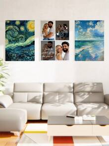 1pc Personalized Photo Canvas Print - Custom Wall Art With Your Photo, Suitable For Bedroom, Living Room, Wedding, Baby, Pet, Family, Love, Couple, Friend, Picture, Photo, Framed Wall Art, Christmas Gift, Best Friend Gift, Family Gift, Birthday Gift, Gift For Family/Friend/Girlfriend/Boyfriend - Style-4 - View 3
