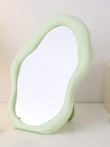 1pc Asymmetrical Cloud-Shaped Makeup Mirror, Minimalist Freestanding Vanity Mirror With Adjustable Angle, Suitable For Vanity, Desk, Office, Bedroom, No Electricity Needed, Wedding Decor, Best Home Decor, Back To School Decor - Multicolor - View 17