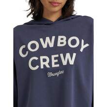 Wrangler Women's Retro Cropped Hoodie Sweatshirt Variant 2 - Odyssey Gray - View 3