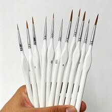 6/11pcs Precision Paint Brush Set - Fine Tip, Micro And Detail Brushes, Suitable For Models, Face Painting And Art Supplies, Back To School, Stationery(Some Brushes May Have Printing, Which Is An Unavoidable Craft Process And Does Not Affect The Use Of The Brushes) - Sets - View 3