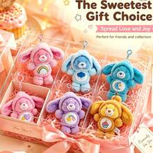 CARE BEARS CARE BEARS 可愛心形熊 17cm 長耳兔子帽子 絨毛吊飾 柔軟填充娃娃 背包吊飾 鑰匙圈 包包飾品 生日禮物 - 彩色 - 查看 10