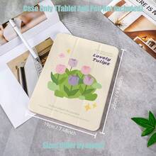 Cartoon Floral Pattern 360° Rotating Tri-Fold Tablet Protective Case With Pencil Slot. 360° Rotating Tri-Fold Pencil Slot Protective Case. Tablet Protective Case Features: 360° Rotating Tri-Fold Stand Design, Smart Sleep/Wake, Full Body Protection, Air Cushion Anti-Drop Edge, Multi-Angle Stand, Built-In Pencil Slot, Lightweight And Portable. - Multicolor - View 9