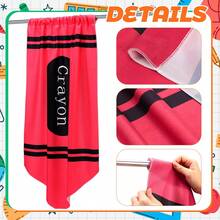 6pcs Colorful Crayon Triangular Flag Banner, Back To School Classroom Window Wall Hanging Curtain, Party Supplies, Wall Decor, Room Decor, Outdoor Decor, Classroom Decor, Vibrant Student Learning Space Home Window Decoration - A - View 6