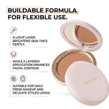 danche Velvet Matte Contour Powder With Tomato Seed Oil, Layerable For Sun-Kissed Facial Contouring, Smudge-Proof Smooth Face Powder For Precise Makeup - Multicolor - View 6