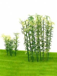 20個/10個/5個/1個 迷你竹樹模型裝飾品，人造綠色塑膠竹樹景觀裝飾，適用於DIY仙女花園、火車場景、微縮景觀手工藝、玻璃容器、盆栽植物裝飾、生日禮物 - 竹子 - 查看 1