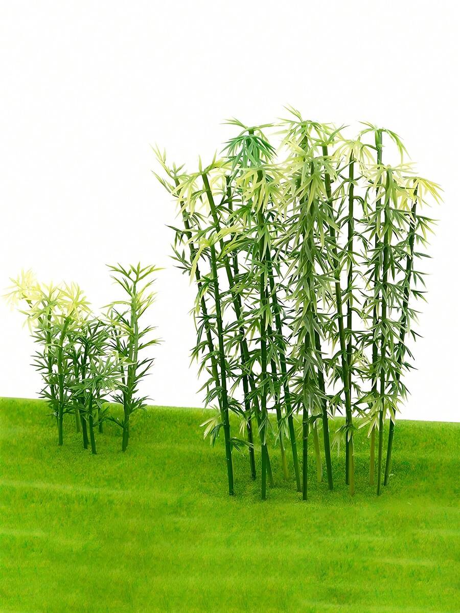 20個/10個/5個/1個 迷你竹樹模型裝飾品,人造綠色塑膠竹樹景觀裝飾,適用於DIY仙女花園、火車場景、微縮景觀手工藝、玻璃容器、盆栽植物裝飾、生日禮物 - 竹子 - 查看 1
