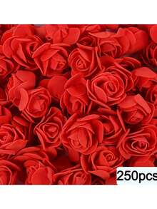250pcs Artificial Foam Rose Flower Heads, Maintenance-Free, Suitable For Wedding Decoration, Table Centerpiece, Room Decor, Home Living Room Ornament, Autumn Decoration, Cake Dessert DIY, Best Choice For Birthday And Holiday Gifts - Multicolor - View 12
