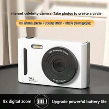 CCD Retro Card Camera, Front And Rear Dual Lens High Definition Digital Camera, Student Campus Portable Camera, Party Travel Selfie Photography Video Camera, Portable Entry-Level Digital Mini Camera Toy, Built-In Battery: 700mAh - View 3