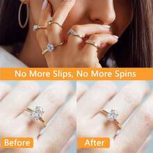 KLONKEE Ring Size Measuring Tool For Loose Rings, 12pcs Ring Protectors And 1pc Ring Size Measuring Strap, Ring Size Adjuster, Invisible Ring Protector Spacer Tightener, Size Adjuster For Men And Women, Suitable For 1mm To 8mm Rings - Mix - View 3