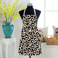 1pc Leopard Print Apron, Polyester Material, Suitable For Cooking, Barbecue, Gardening, Painting, Manicure, Unisex, Indoor And Outdoor Use - Multicolor - View 6