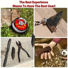 Strong Neodymium Fishing Magnets, 300 Lbs(110 KG) Pulling Force Rare Earth Magnet With Countersunk Hole Eyebolt Diameter 1.73 Inch(44 Mm) For Retrieving In River And Magnetic - A - View 3