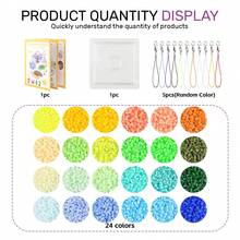 50g/160g - 2,6mm Mehrfarbiges Bügelperlen-Set mit Werkzeugen und Anhängern, DIY kreative tägliche handgemachte Anhänger, Bügelperlen 3D Pixel Puzzle kreatives Geschenk - buchstabiere Doudou - Übersicht 9