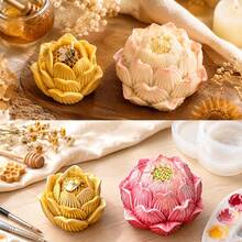 3D蓮花造型矽膠皂模 蠟燭製作模具 環氧樹脂DIY手工模具 - 蓮花 - 查看 6
