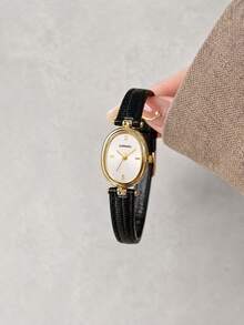 LIANDU 1 pieza Reloj de pulsera elegante para mujer, uso diario, moda de negocios casual, estilo lujoso elegante minimalista, adecuado para fiesta de vacaciones, regalo de aniversario para la familia o para ti misma - Negro - Ver 1