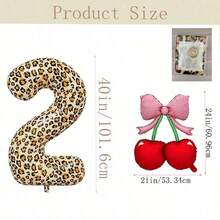 40 Inch Leopard Print Number, Suitable For Wedding, Birthday, Anniversary, Girls Party, Graduation Party And Leopard Theme Large Party Decoration - A - View 7