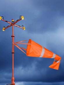 1pc Wind Direction Indicator, Outdoor Weather Wind Sock, Reflective Wind Direction Test Bag, Heavy Duty 23.6 Inch Outdoor Wind Indicator, Bright Colors, Eye-Catching Appearance, Red/White/Orange Striped Durable Polyester Wind Sock, Suitable For Outdoor And Lawn, Airport, Farm, Park, Can Be Used For Wind Direction Indication On Roofs And Towers, Also As Yard Decor, Warning Flag - A - View 3