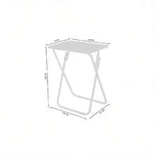 Folding TV Tray Tables - 2-Pack, 19x15x26" Portable Dining For Living Room, Home & Kitchen - Black - View 3