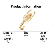 Personalized Fashion Geometric Snake & Scorpion Brooch Women's Jewelry Accessory For Vacation Party Gift - Gold - View 7