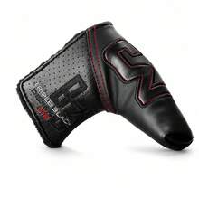 Golf Blade Putter Headcover, Hook And Loop Closure, Premium PU Leather, Soft Fleece Lining, Fits Most Standard Blade Putters, Easy On And Off - White - View 4