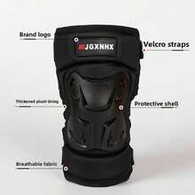Motorcycle Knee Pads, PP Shell Anti-Fall Riding Protective Gear With Shock Absorption, 4-Piece Set Windproof Warm Adult Protective Equipment - Knee Pads (Female) - View 9