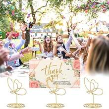 1/5/10pcs Elegant Gold Butterfly Photo Frame Clips, Photo Holders, Table Number Holders, Business Card Holders, Suitable For Wedding Centerpiece Decor, Graduation Party, Birthday Party - View 2