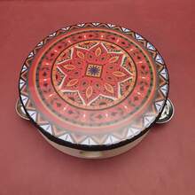1 buah Gendang Tangan Berwarna Cerah - Desain Mandala Berwarna-warni, Bahan PVC, Cocok untuk Pemain Perkusi dan Alat Peraga Tari, Gendang Bongo Genggam Portabel, Alat Musik Perkusi Orff, Suara Keras dan Menyenangkan, Hadiah Musik - MultiWarna - View 10