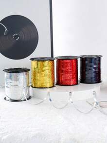 1roll Shiny Metallic Curling Ribbon For Crafts, Gifts, And Decorations - 100 Yards Of Crimped Balloon Ribbon Suitable For Gift Wrapping, Wedding, Birthday, Balloon Decoration - Curling Ribbons - View 4