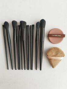 13pcs Makeup Brush Set With Storage Bag, Suitable For All Black Makeup Tools And Brushes, Fine Brush Head Design, Soft Bristles, Ideal Gift For Global Holidays - None - View 7