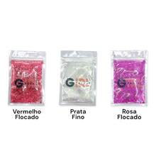 Glitter para Unhas Girl Fatale – Pó de Brilho para Nail Art Disponível em Vermelho Flocado, Branco Fino e Rosa Flocado - rosa-FDU8104 - Visão 2