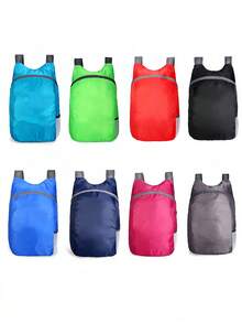 Sac à dos pliable imperméable, sac de voyage léger grande capacité, sac de sport portable, sac de rangement pour voyage, cyclisme, randonnée, camping et sports de plein air, accessoires de randonnée pour hommes et femmes, équipement essentiel de camping - Multicolore - Voir 8