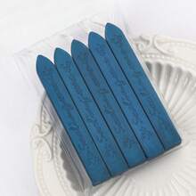 5pcs/Pack English Wax Sticks With Wick, Sealing Wax For Wax Seal Stamp, Multiple Colors Available, Suitable For Envelopes/Invitations/Scrapbooking/Gift Wrapping/DIY Handmade Decoration - 5 Sticks/pack With English Cored Wax Strips - View 37