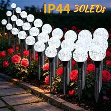 [30pcs New Upgraded Smart Crystal Bulbs - 8 Modes] Colorful/Warm/White Light Optional | Solar Powered Smart Bubble Path Lights Set | Suitable For Outdoor Use | Equipped With Dimming Sensor Function | Bubble/Line Design Can Connect Multiple Bulbs | Adopts Automatic On/Off Solar Powered LED Working Mode - Multicolor - View 9