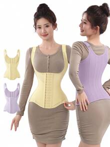 MISTHIN New Design Tank Top Strap Waist Trimmer Slimming Shapewear Tummy Control Body Shaper With Back Support - Multicolor - View 12