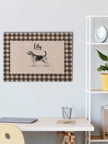 1pc Customized Pet Portrait Vintage Style, Customized Pet Portrait Illustration, Personalized Pet Memorial Souvenir Art, Gift For Pet Owners - Multicolor - View 4