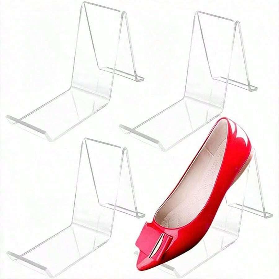 1-6pcs Transparent Acrylic Shoe Display Rack, Transparent Sandal ...