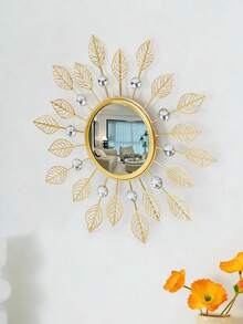 1pc Creative Iron Wall Mirror, Sofa Wall Multi-Functional Decorative Mirror, Entryway Decorative Mirror, Modern Living Room Wall Decor, Fashion Wall Hanging Decor, Best Birthday Graduation Gift, Home Decor, Back To School Room Decor, School Supplies - one-size - View 12