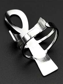 Egyptian Ankh Cross Key Of Life Adjustable Open Rings For Women Men Stainless Steel Mythology Animal Rune Finger Ring Jewelry - Ring - View 4