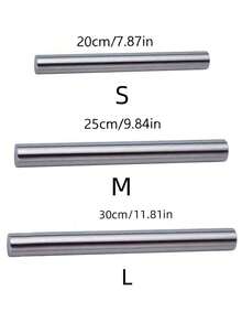 1pc Stainless Steel Rolling Pin, Reusable Stainless Steel Rolling Pin, Durable Kitchen Tool For Baking, Pizza, Pie, Pastry, Noodles, Dumplings, Dough, Cookies, Candy Making, Non-Stick, Suitable For Home, Kitchen, Birthday Party, Holiday Use. - View 3