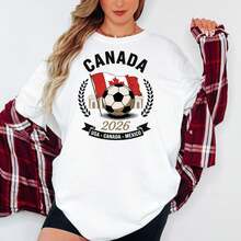 [blusas para mujer]Camiseta canAdA 2026 Wod Cup, camiseta de fútbol cann, camiseta de fútbol, camiseta unisex USA Wod Cup 2026 - Blanco - Ver 1